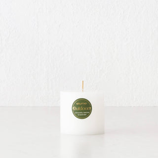 ELUME  |  SIGNATURE CITRONELLA PILLAR 3X3" CANDLE  |  40HRS  |  CITRONELLA + TEA TREE + LAVENDER