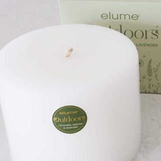 ELUME  |  CITRONELLA PILLAR 6X5" CANDLE  |  150+HRS  |  CITRONELLA + TEA TREE + LAVENDER