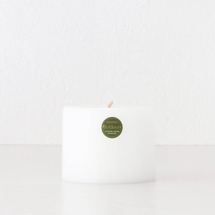 ELUME  |  CITRONELLA PILLAR 6X5" CANDLE  |  150+HRS  |  CITRONELLA + TEA TREE + LAVENDER