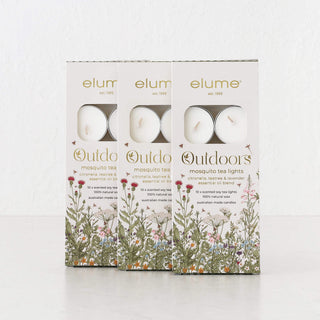 ELUME  |  CITRONELLA TEALIGHT SOY CANDLES  |  30 PACK  |  5+HR  |  CITRONELLA  + TEA TREE + LAVENDER