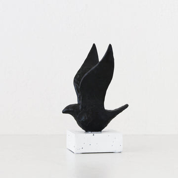 EROS BIRD SCULPTURE  |  BLACK + WHITE RESIN