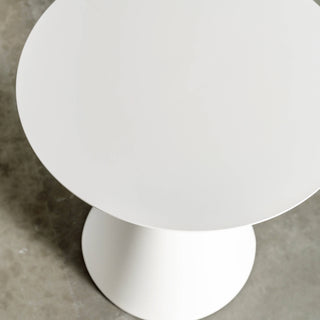 PALOMA ESCALON TERRACE SIDE TABLE  |  MILK WHITE