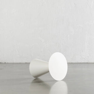 PALOMA ESCALON TERRACE SIDE TABLE  |  MILK WHITE