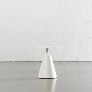 PALOMA ESCALON TERRACE SIDE TABLE  |  MILK WHITE