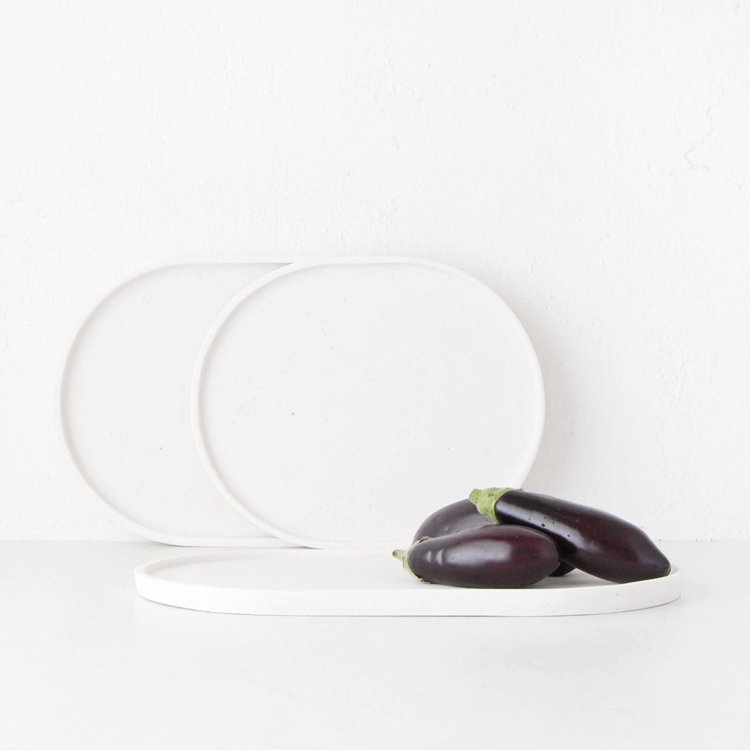 ESHER OVAL PLATTER | SET OF 3 | CHALK