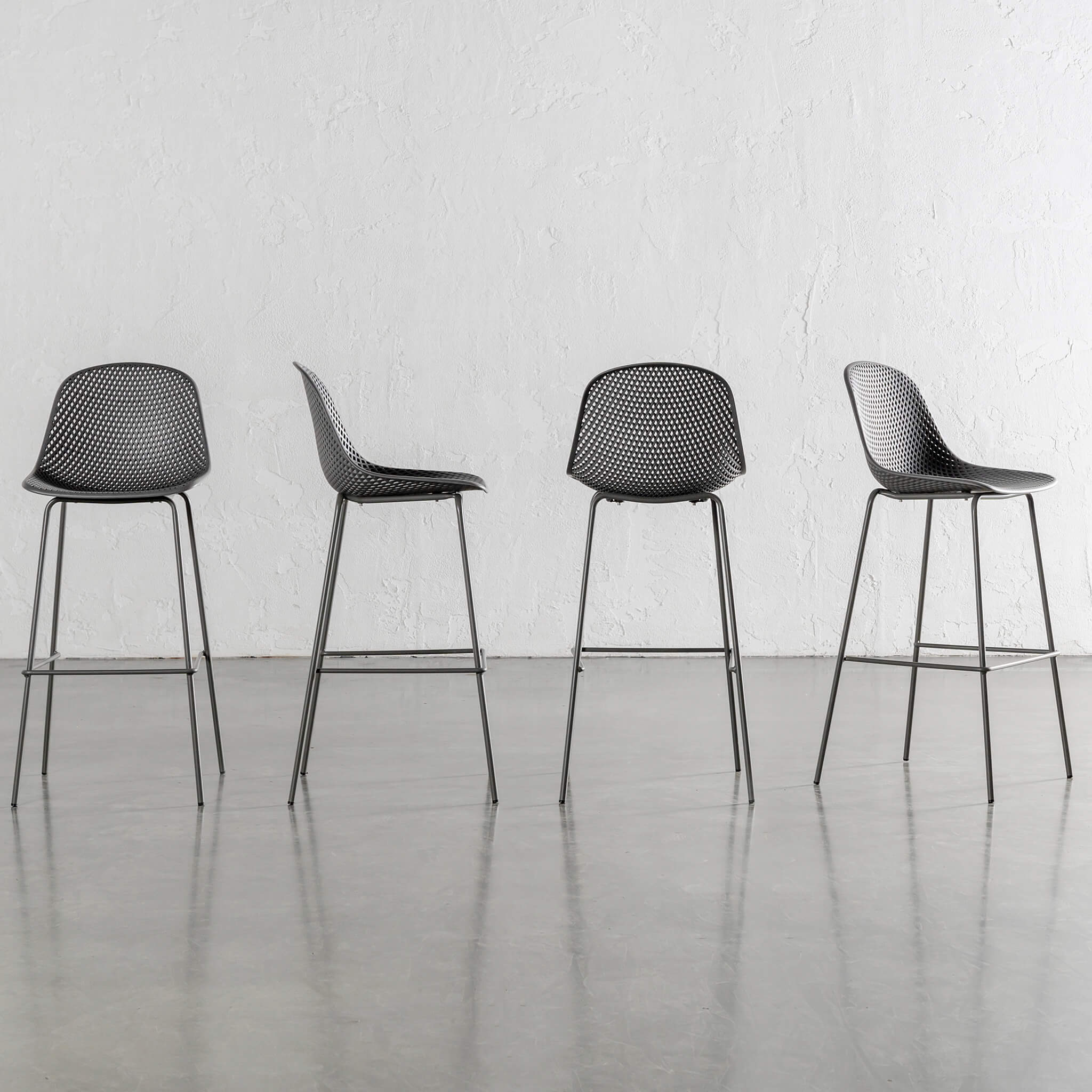 ETTA PLASTIC OUTDOOR BAR CHAIR INDOOR DINING OUTDOOR ENTERTAINING