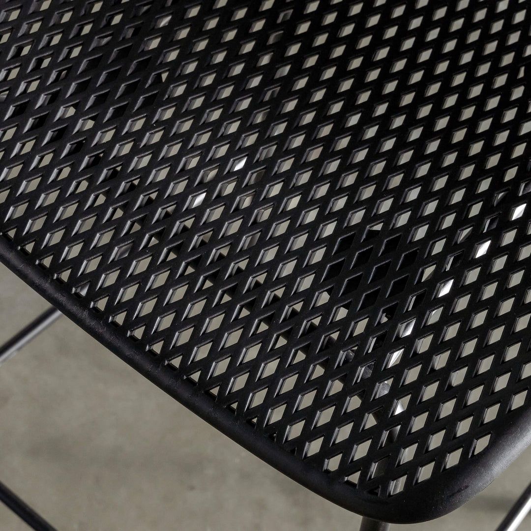 ETTA MESH INDOOR/OUTDOOR BAR CHAIR BUNDLE  |  ONYX BLACK CLOSE UP