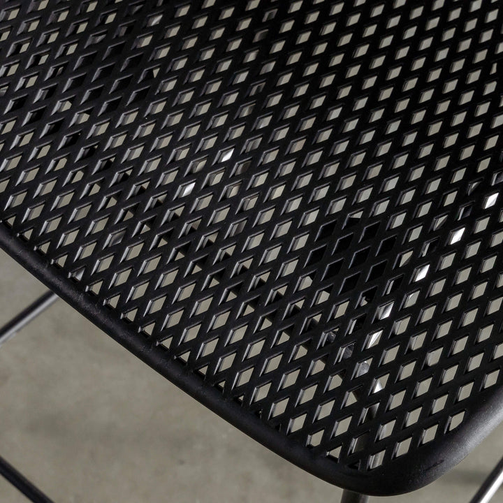 ETTA MESH INDOOR/OUTDOOR BAR CHAIR BUNDLE  |  ONYX BLACK CLOSE UP