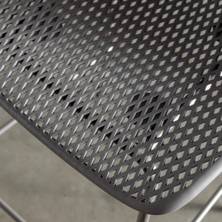  ETTA MESH INDOOR/OUTDOOR DINING CHAIR  |  GRANITE GREY CLOSE UP