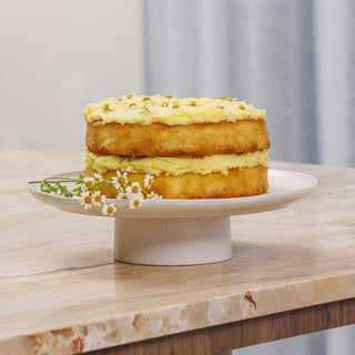 OTTAWA STONEWARE FOOTED CAKE STAND  |  CALICO