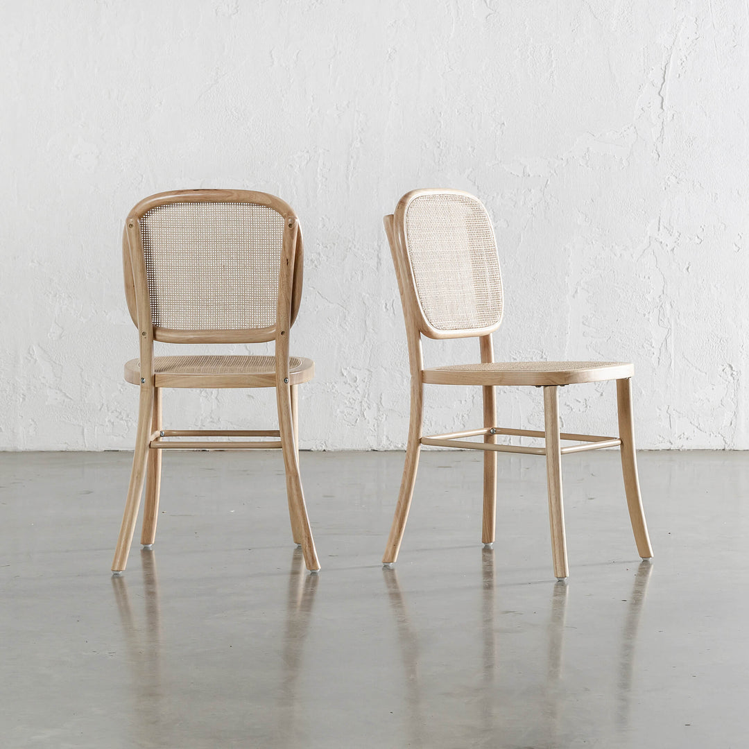 ELLISON RATTAN BACK DINING CHAIR ANGLED |  BIRCH + RATTAN