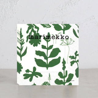 MARIMEKKO  |  ELOKUUN VARJOT PAPER NAPKIN BUNDLE  | GREEN + CREAM