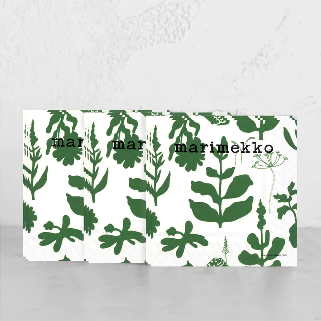 MARIMEKKO  |  ELOKUUN VARJOT PAPER NAPKINS | GREEN + CREAM