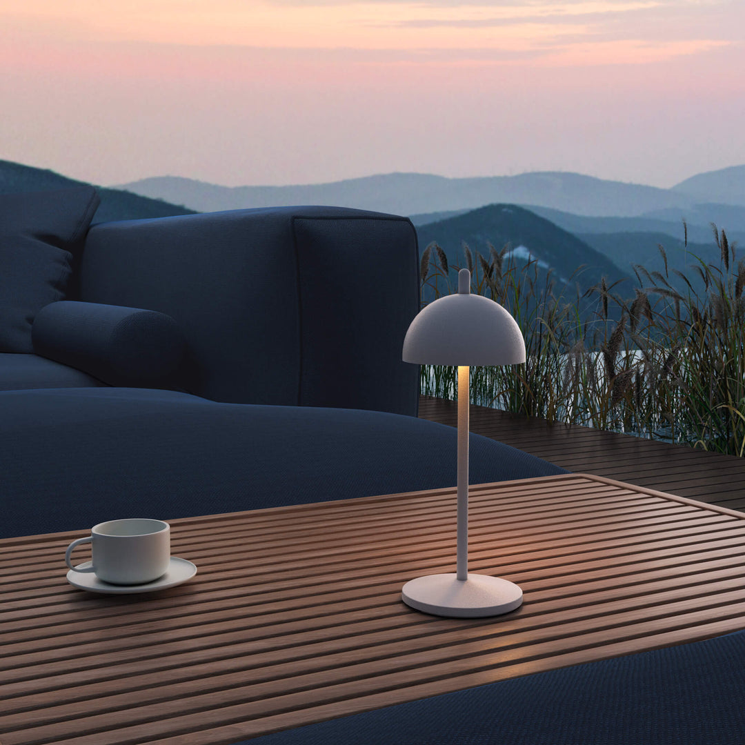 LBD EXCLUSIVE  |  FONTAINES RECHARGEABLE TABLE LAMP  |  MATTE WHITE