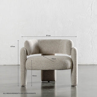 FARO ARMCHAIR | PEBBLE BAY MIST | MEASUREMENTS