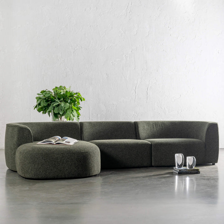 FARO MODULAR CHAISE LOUNGE SOFA  |  BANKSIA LEAF GREEN