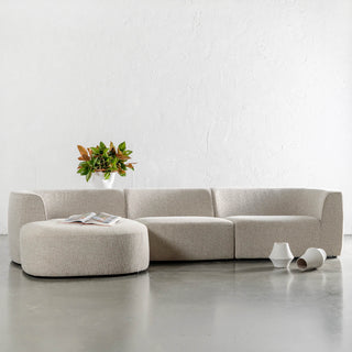 FARO MODULAR CHAISE LOUNGE SOFA | PEBBLE BAY MIST