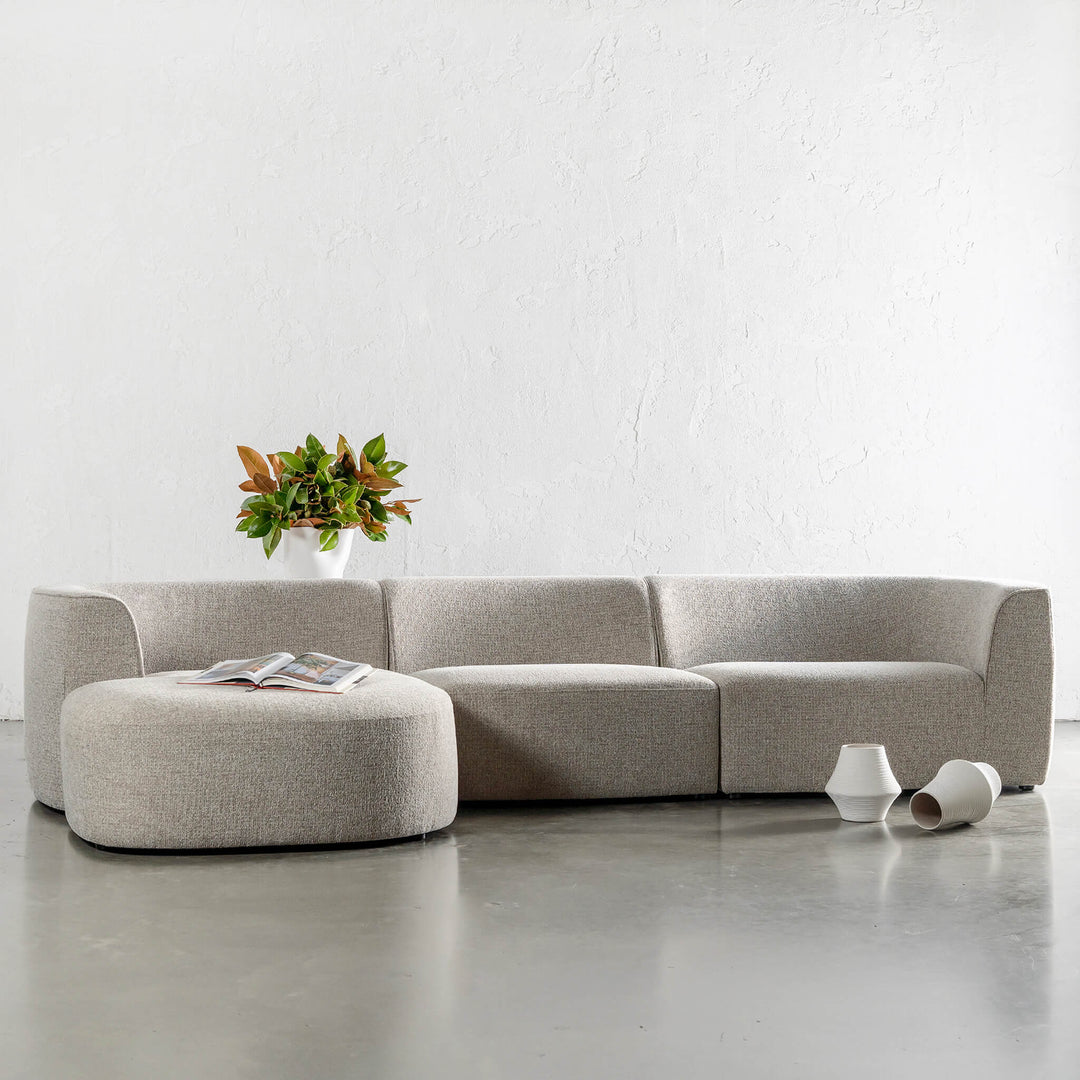 FARO MODULAR CHAISE LOUNGE SOFA | PEBBLE BAY MIST