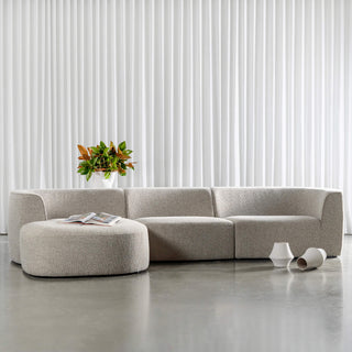 FARO MODULAR CHAISE LOUNGE SOFA | PEBBLE BAY MIST