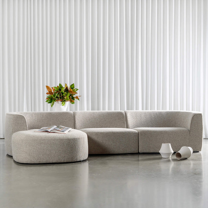 FARO MODULAR CHAISE LOUNGE SOFA | PEBBLE BAY MIST