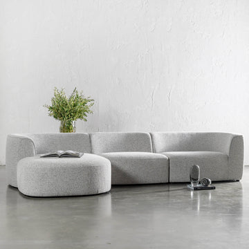 FARO MODULAR CHAISE LOUNGE SOFA  |  WINDSWEPT BEACH | STYLED