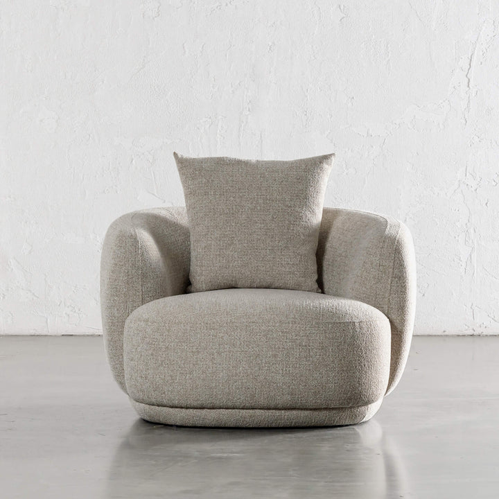 FARO ROUNDED ARMCHAIR  |  PEBBLE BAY MIST