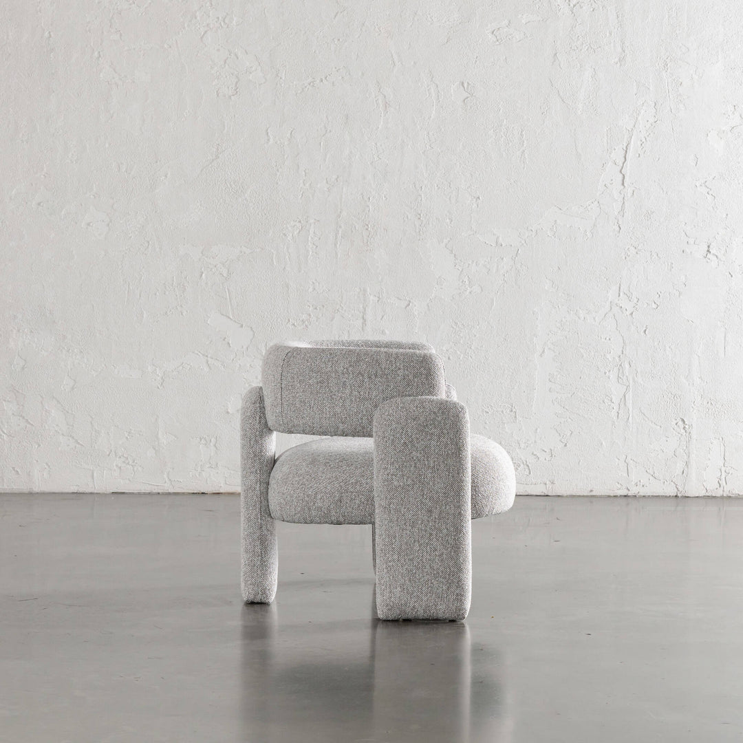 FARO ARMCHAIR SIDE VIEW  |  GRANITE HAZE