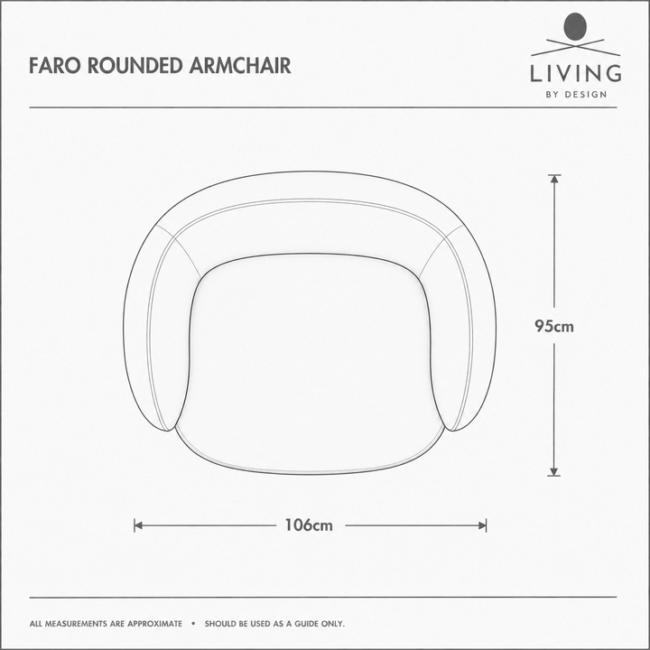 FARO ROUNDED ARMCHAIR - AERIAL