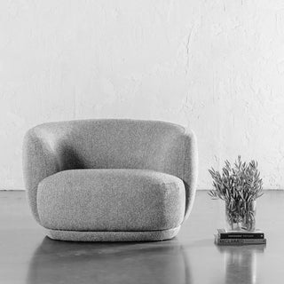 FARO ROUNDED ARMCHAIR  |  BLACK + WHITE IMAGE