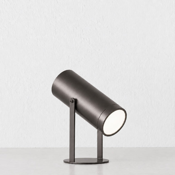 FERERRA LED RECHARGEABLE CYLINDER LAMP  |  23CM  |  DARK BRASS
