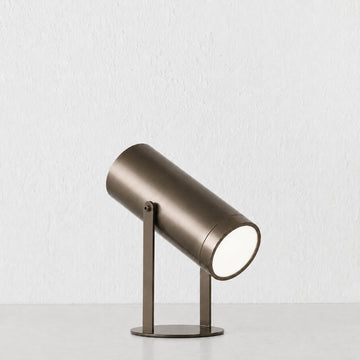 FERERRA LED RECHARGEABLE CYLINDER LAMP  |  23CM  |  DARK BRASS