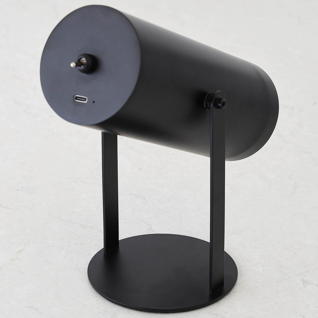 FERERRA LED RECHARGEABLE CYLINDER LAMP  |  23CM  |  MATTE BLACK