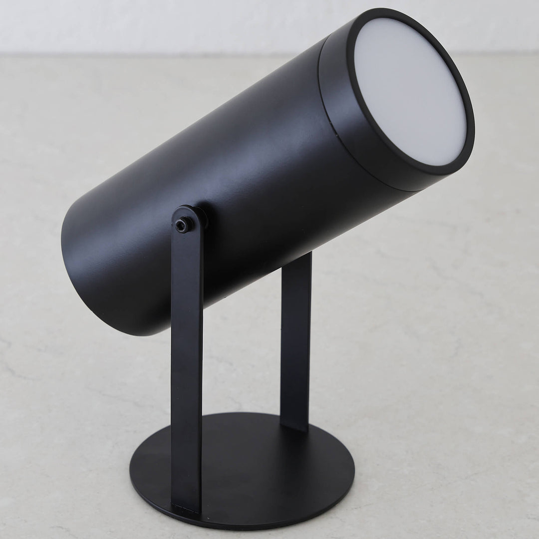 FERERRA LED RECHARGEABLE CYLINDER LAMP  |  23CM  |  MATTE BLACK