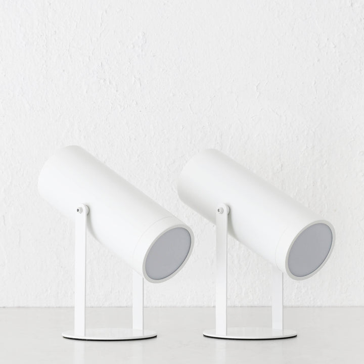 FERERRA LED RECHARGEABLE CYLINDER LAMP BUNDLE X2  |  23CM  |  WHITE