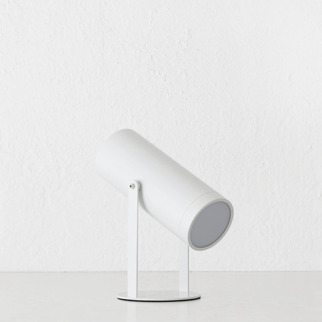 FERERRA LED RECHARGEABLE CYLINDER LAMP  |  23CM  |  WHITE