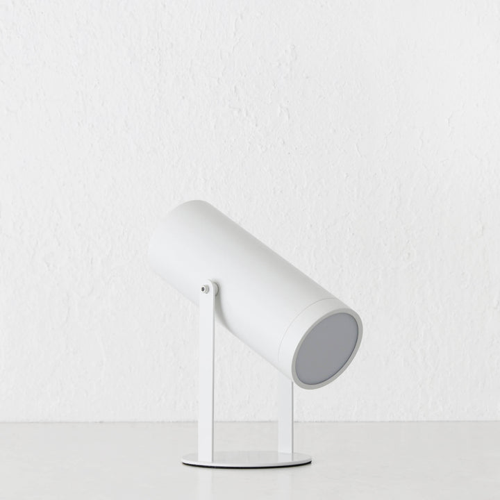 FERERRA LED RECHARGEABLE CYLINDER LAMP  |  23CM  |  WHITE