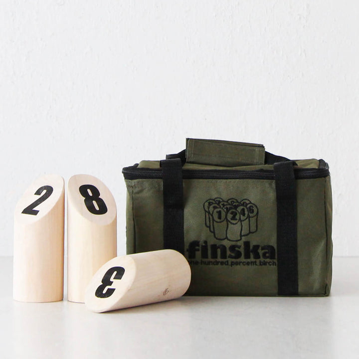 FINSKA ORIGINAL + TRAVEL BAG | PLANET FINSKA | LAWN GAME | MOSS GREEN