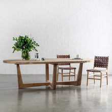 FLORENCE OVAL RECLAIMED TEAK INDOOR DINING TABLE  |  260CM