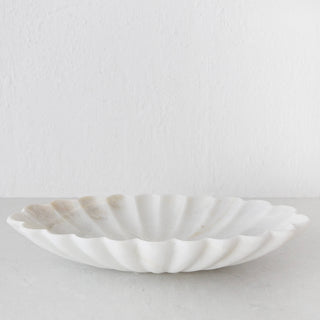 FLOR MARBLE OVAL BOWL  |  25X50CM  |  IVORY MARBLE