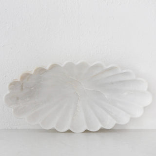 FLOR MARBLE OVAL BOWL  |  25X50CM  |  IVORY MARBLE