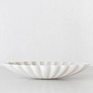 FLOR MARBLE OVAL BOWL | 25X50CM | IVORY MARBLE