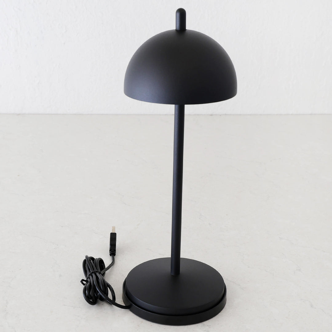 LBD EXCLUSIVE  |  FONTAINES RECHARGEABLE INDOOR/OUTDOOR LED TABLE LAMP  |  MATTE BLACK