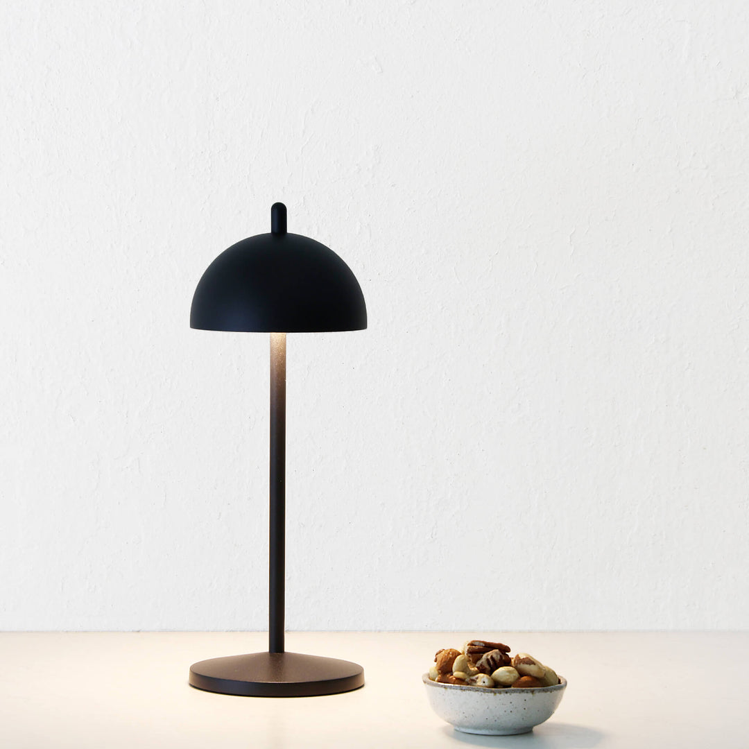 LBD EXCLUSIVE  |  FONTAINES RECHARGEABLE INDOOR/OUTDOOR LED TABLE LAMP  |  MATTE BLACK