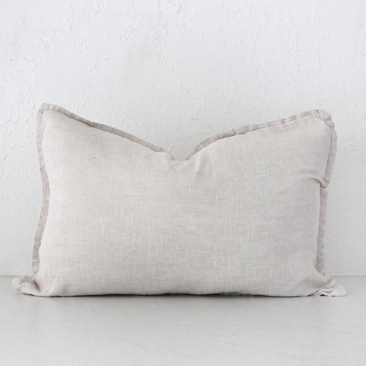 FRENCH LINEN CUSHION BUNDLE X2  | 40X60 + 50X50 |  NATURAL FLAX