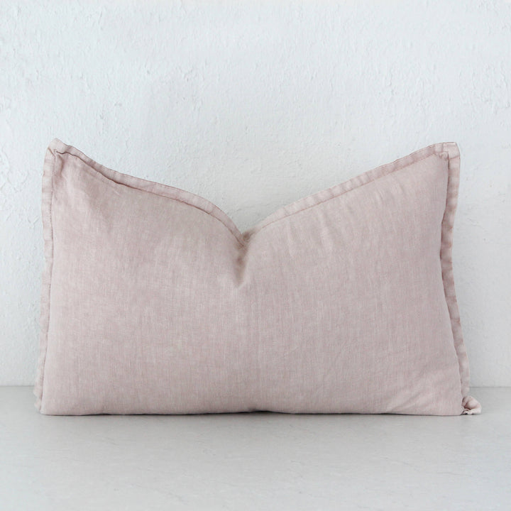 FRENCH LINEN CUSHION BUNDLE X2  | 40X60 + 50X50 |  NUDE PARCHMENT