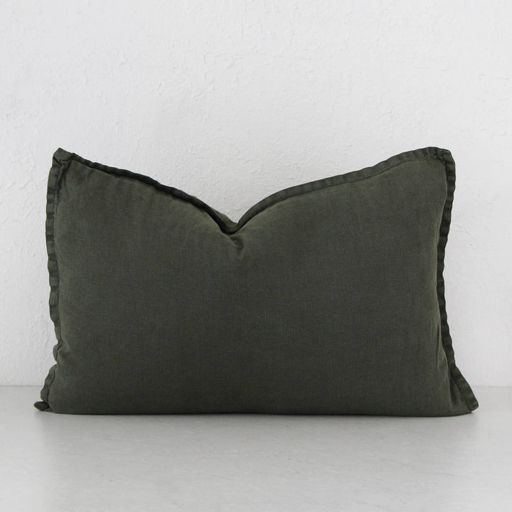 FRENCH LINEN CUSHION  | 40X60  |  TUSCAN OLIVE