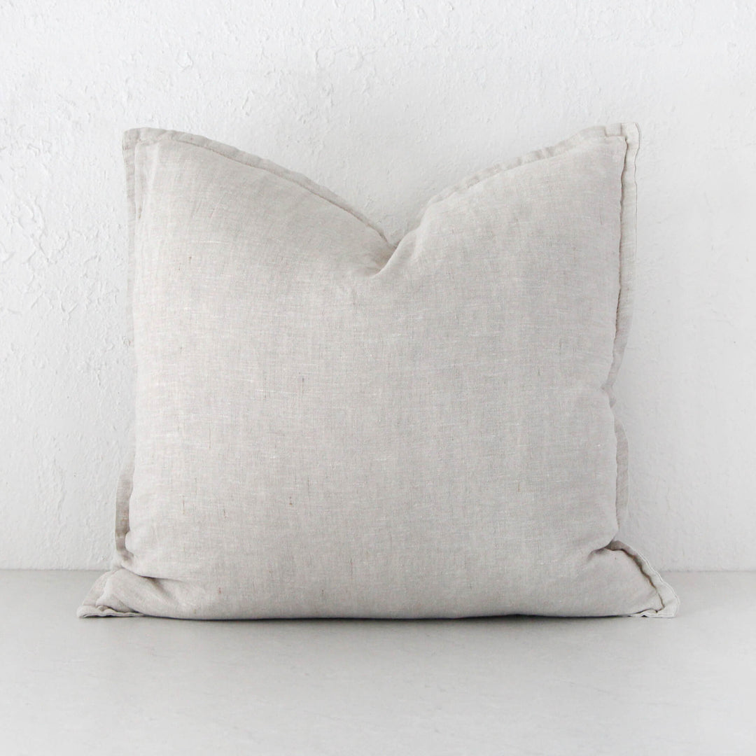 FRENCH LINEN CUSHION BUNDLE X2  | 40X60 + 50X50 |  NATURAL FLAX