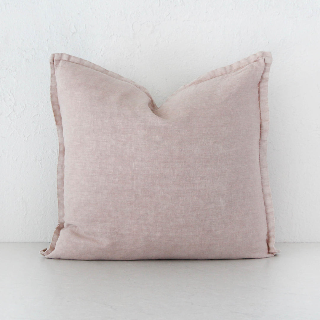 FRENCH LINEN CUSHION BUNDLE X2  | 50X50  |  NUDE PARCHMENT