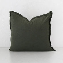 FRENCH LINEN CUSHION  |  50X50 |  TUSCAN OLIVE