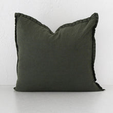 FRENCH LINEN CUSHION  | 60X60  |  TUSCAN OLIVE